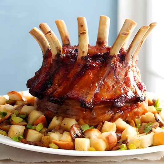Crown Roast of Pork with Mushroom Dressing