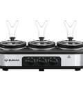 Sunvivi Triple Slow Cooker Buffet Server with 10 Cooking Liners, 3 x 1.5QT
