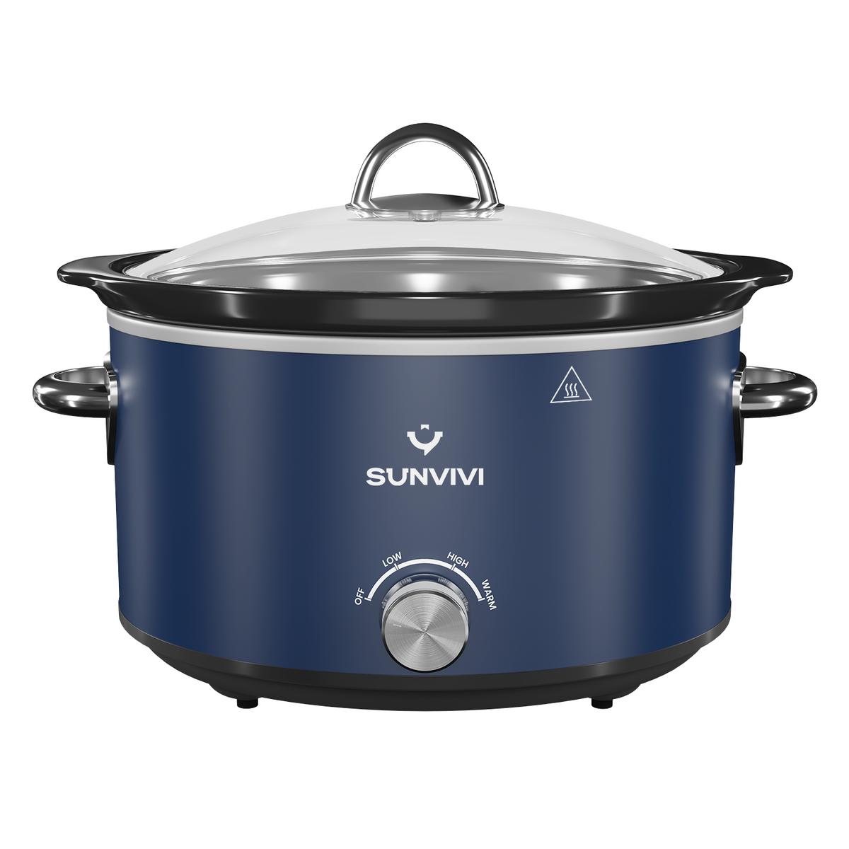 Sunvivi 4 Quart Slow Cooker with 3 Heating Settings