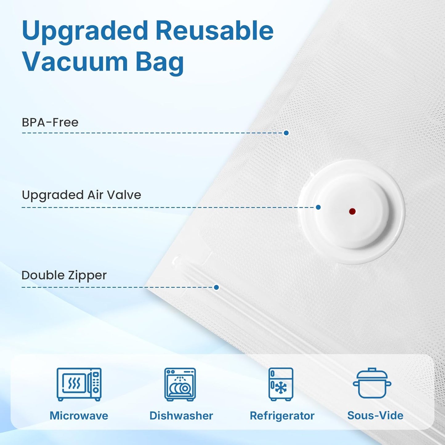 Sunvivi Portable Vacuum Sealer Machine for Food Storage & Preservation ¨C Compact, Rechargeable, Automatic Air Sealing System with Reusable Bags & Kitchen Accessories ¨C Handheld Food Saver for Home, Travel, Freezer, Sous Vide