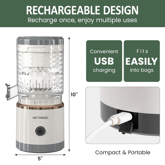 Sunvivi Electric Citrus Juicer Machines, Rechargeable Lemon Juicer Squeezer with USB Cable