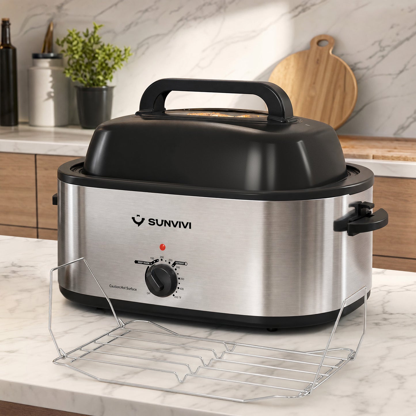 Sunvivi 18 QT Electric Roaster, Turkey Roaster Oven