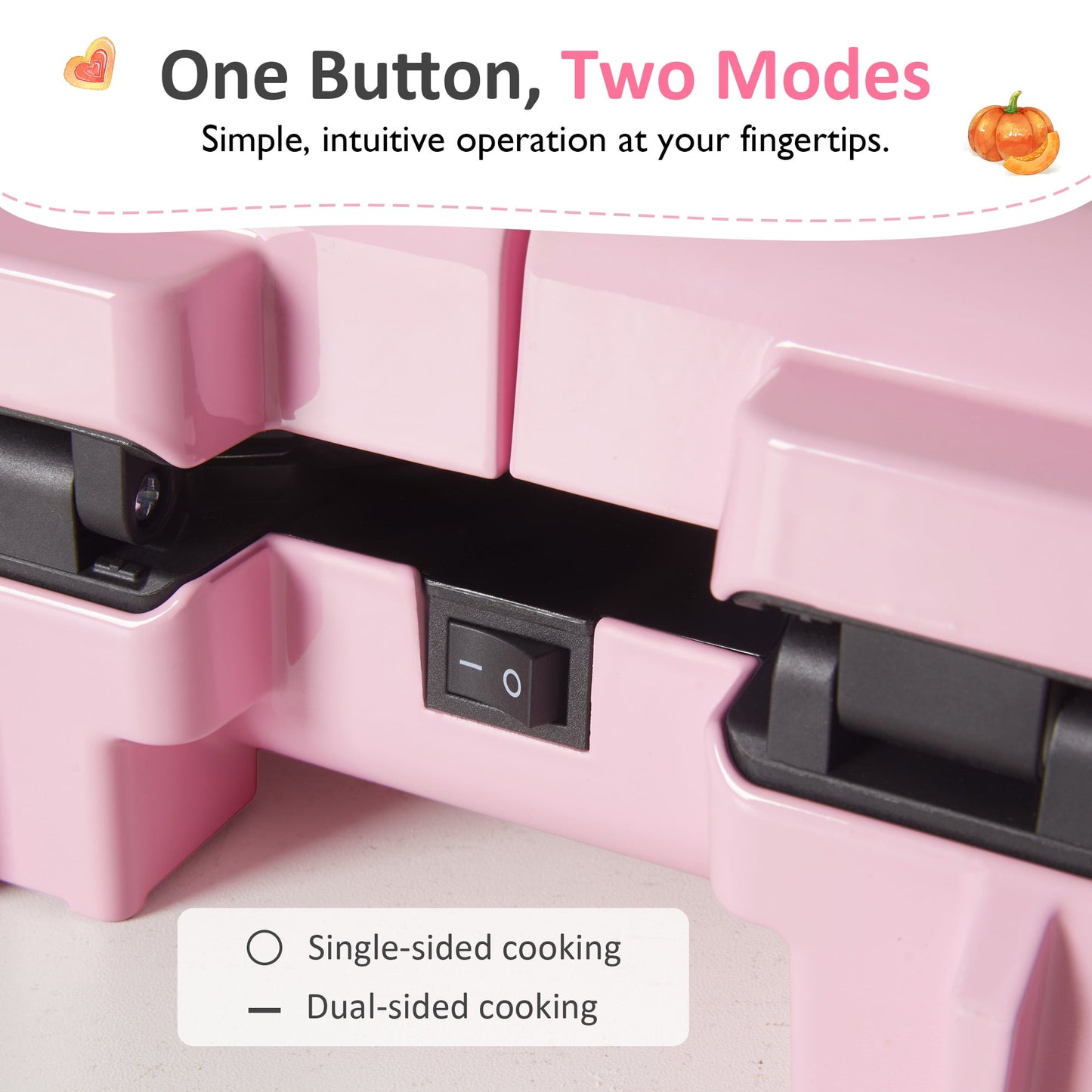 Sunvivi Double Waffle Maker with Removable Nonstick Plates and One-Touch Control