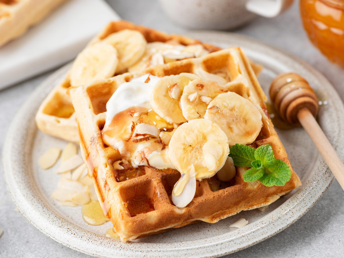 Banana Chocolate Chip Waffles