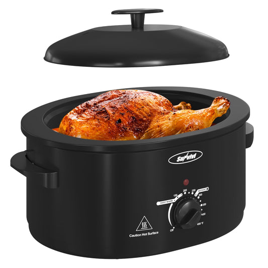 Sunvivi 8 QT Roaster Oven with Self-Basting Lid