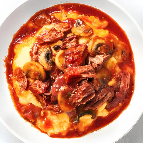 Slow-Cooker Beef and Polenta