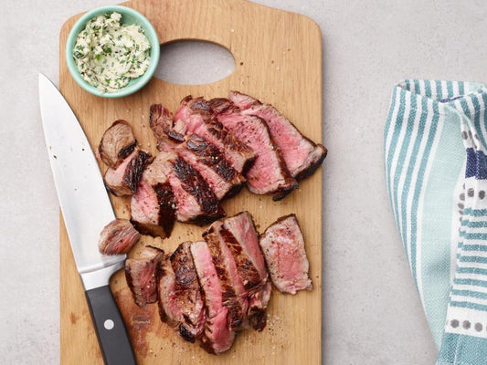 Air Fryer Steak with Garlic-Herb Butter