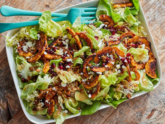 Maple-Roasted Delicata Squash Salad with Spiced Pepitas