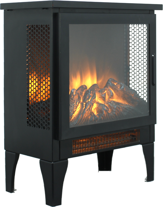 17 inch Freestanding Electric Fireplace Stove heater with 3D Flame effect