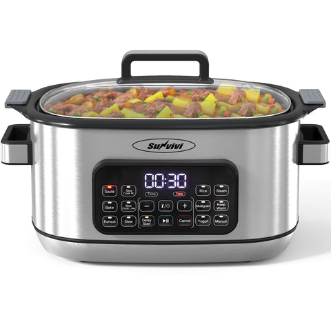 Sunvivi 6.5QT 12-in-1 Multi Cooker with Programmable Timer