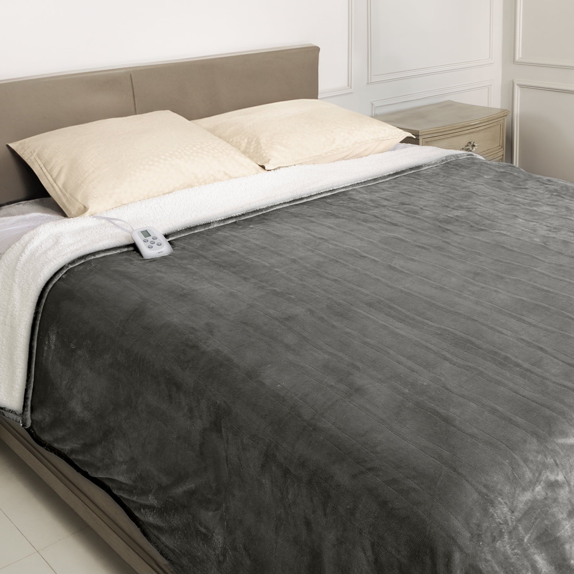 SUNVIVI Electric Heated Blanket, 84" x 62" Twin Size Electric Blanket with 10 Heating Levels