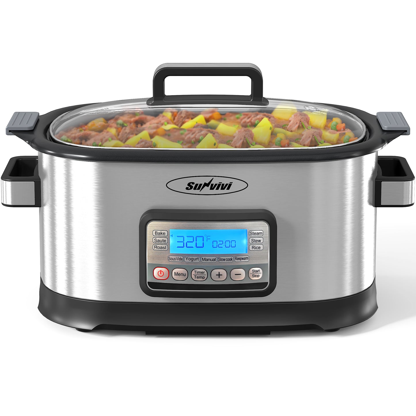 Sunvivi 6.5QT 11-in-1 Programmable Multi Slow Cooker