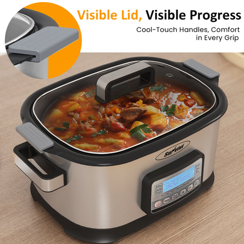 Sunvivi 6.5QT 11-in-1 Multi Cooker with Smart Touch Control