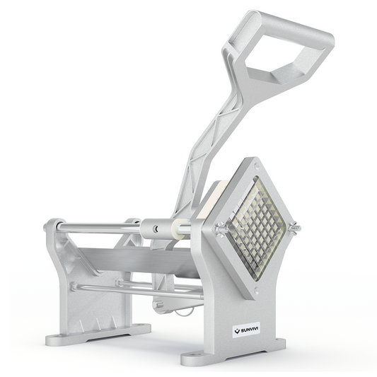 Sunvivi French Fry Cutter with 1/2 Inch and 3/8 Inch Blades, 6-wedge Slicer