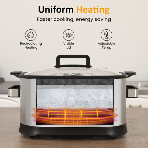 Sunvivi 6.5QT 11-in-1 Multi Cooker with Smart Touch Control