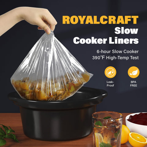 Sunvivi Triple Slow Cooker Buffet Server with 10 Cooking Liners, 3 x 1.5QT