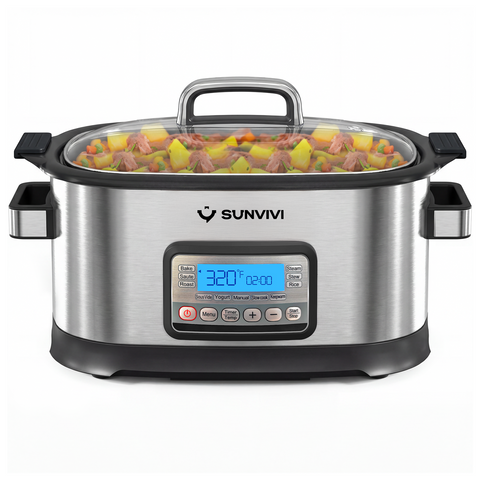 Sunvivi 6.5QT 11-in-1 Multi Cooker with Smart Touch Control