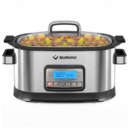 Sunvivi 6.5QT 11-in-1 Multi Cooker with Smart Touch Control