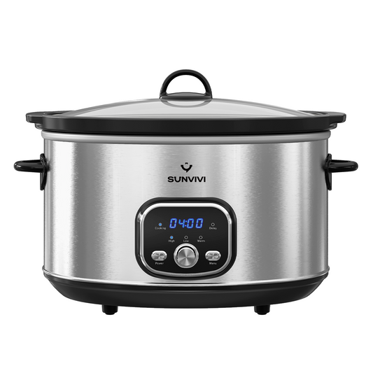 Sunvivi 8.5QT Digital Slow Cooker with Delay Start