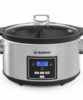 Sunvivi 6QT Digital Slow Cooker with 2-in-1 Silicone Liners & Smart Control