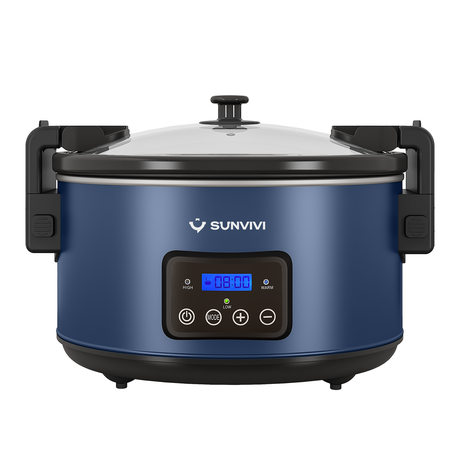 Sunvivi 8.5QT Digital Slow Cooker with Locking Lid & LED Display