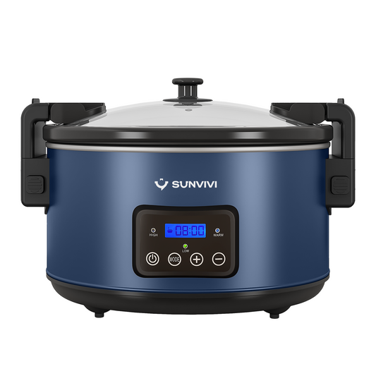 Sunvivi 8.5QT Digital Slow Cooker with Locking Lid & LED Display