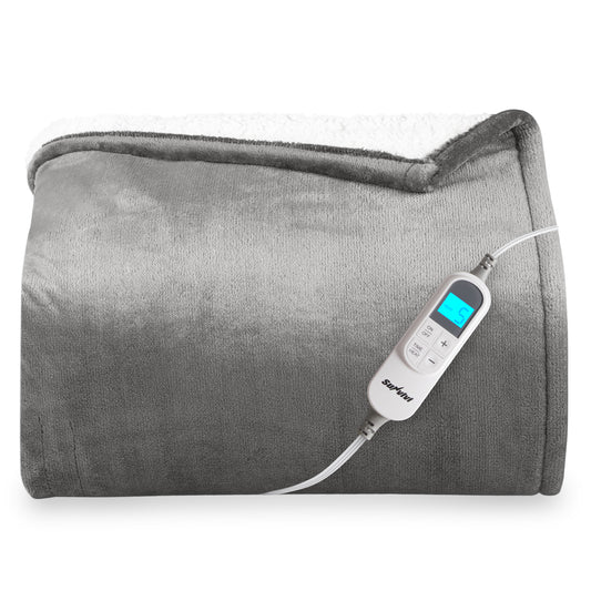 SUNVIVI Heated Blanket King Size, Electric Throw Dual Control