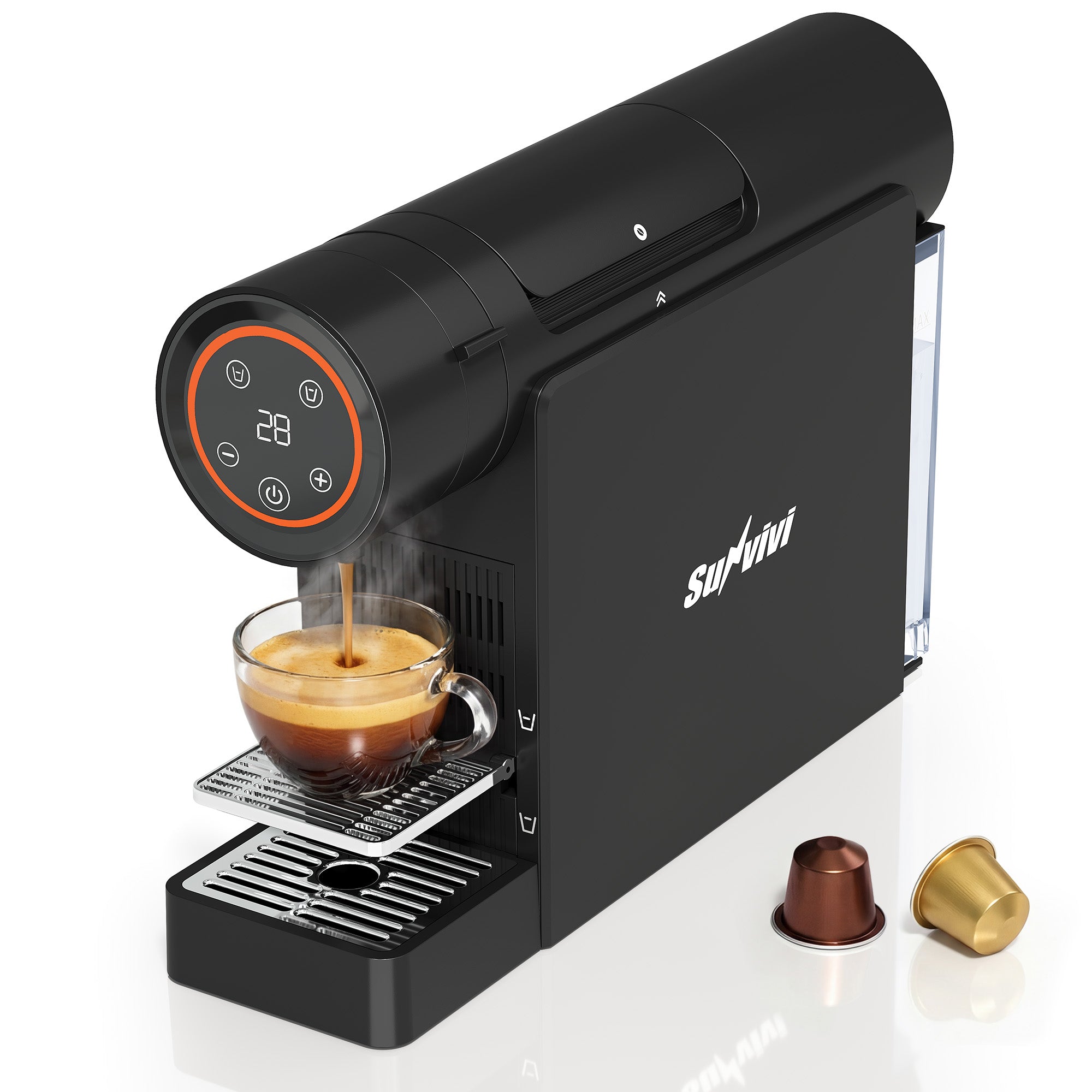 22OZ Single Serve Capsule Coffee Maker, Compact Espresso Machine