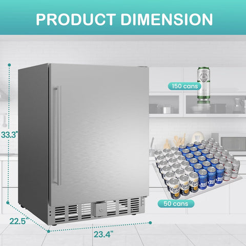 24 Inch Outdoor Beverage Refrigerator