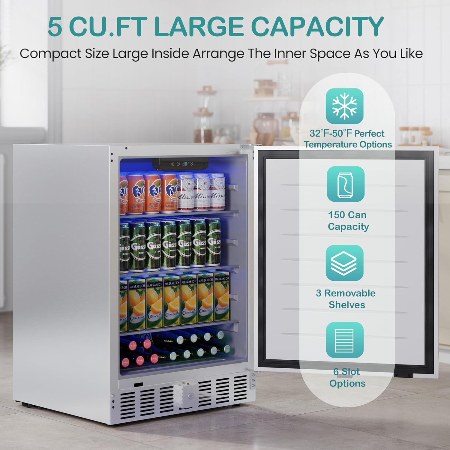 24 Inch Outdoor Beverage Refrigerator