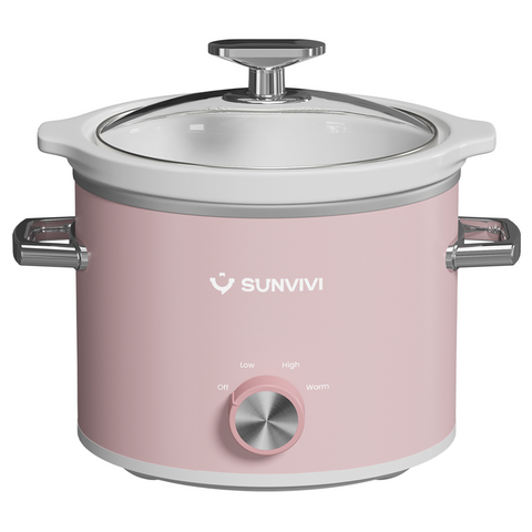 Sunvivi 2QT Slow Cooker with 3 Heat Settings