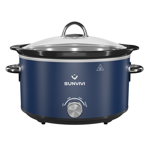 Sunvivi 4 Quart Slow Cooker with 3 Heating Settings