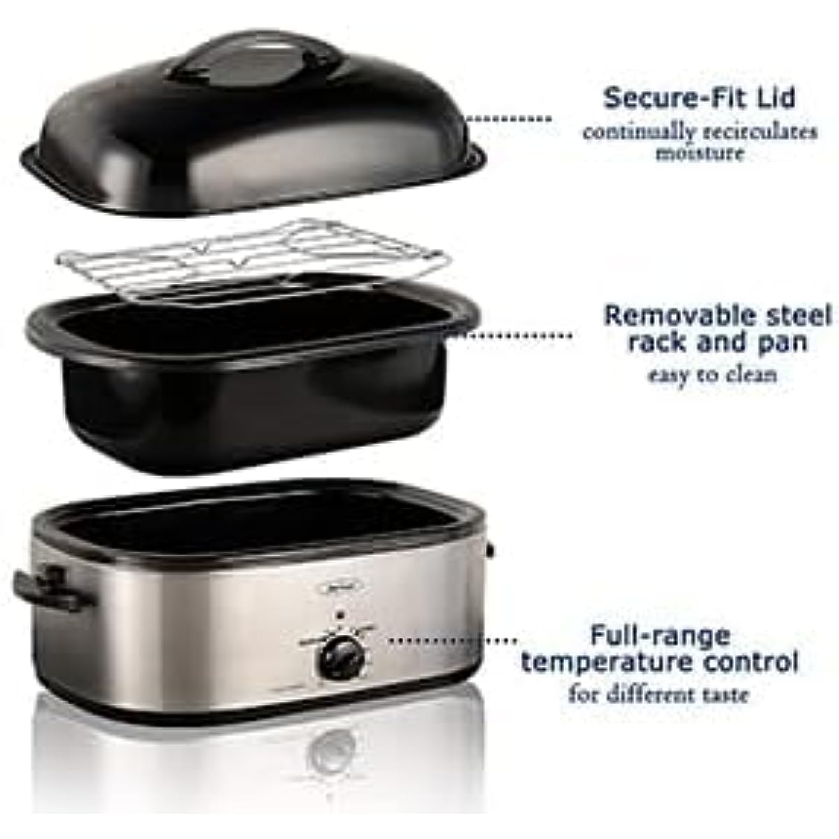 Sunvivi Metal Roasting Insert Pan for Sunvivi Roaster Oven, Rust Free & Heavy Duty, Nonstick & Dishwasher Safe