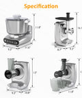 4-in-1 Multifunction Stand Mixer with Fermentation 5.3QT Electric Dough Mixer