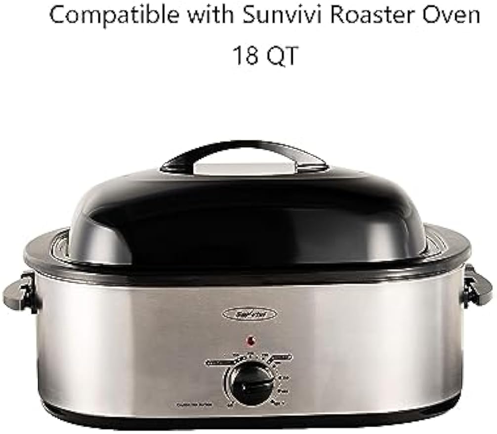 Sunvivi Metal Roasting Insert Pan for Sunvivi 18Qt Roaster Oven, Rust Free & Heavy Duty, Nonstick & Dishwasher Safe
