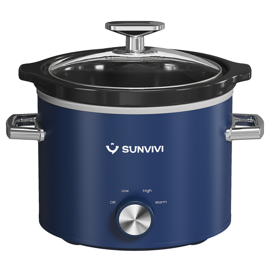 Sunvivi 2QT Slow Cooker with 3 Heat Settings