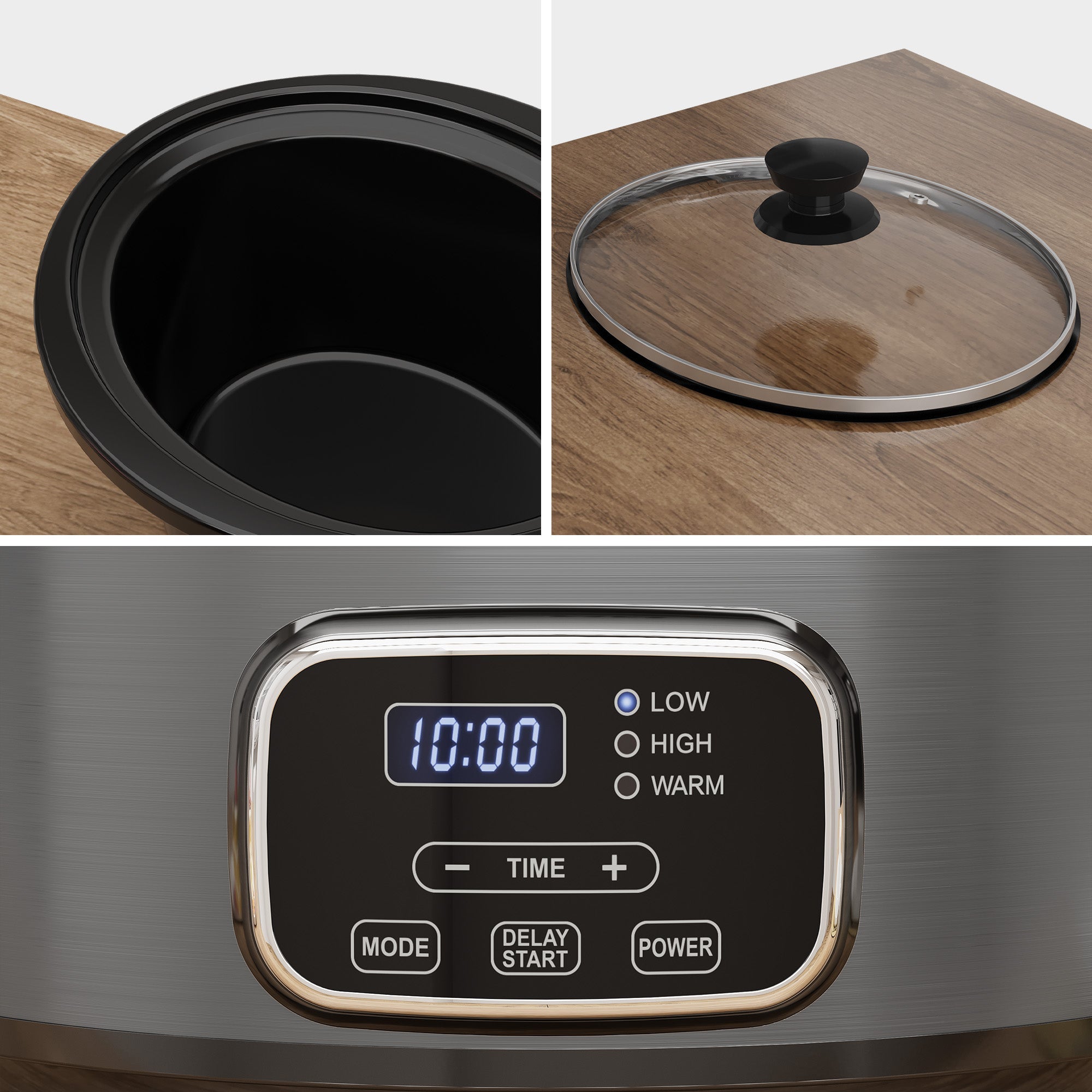 4QT Programmable Slow Cooker with Locking Lid - Slow Cookers