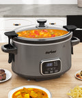 4QT Programmable Slow Cooker with Locking Lid - Slow Cookers