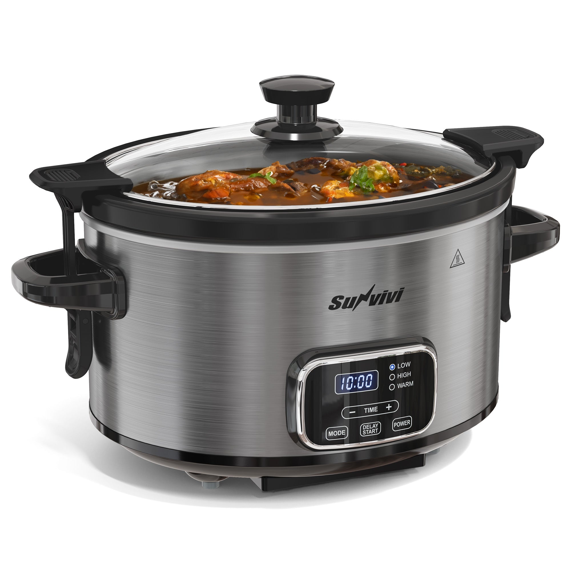 4QT Programmable Slow Cooker with Locking Lid - Slow Cookers
