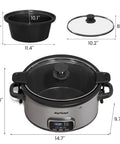4QT Programmable Slow Cooker with Locking Lid - Slow Cookers