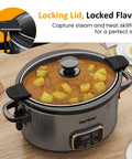4QT Programmable Slow Cooker with Locking Lid - Slow Cookers