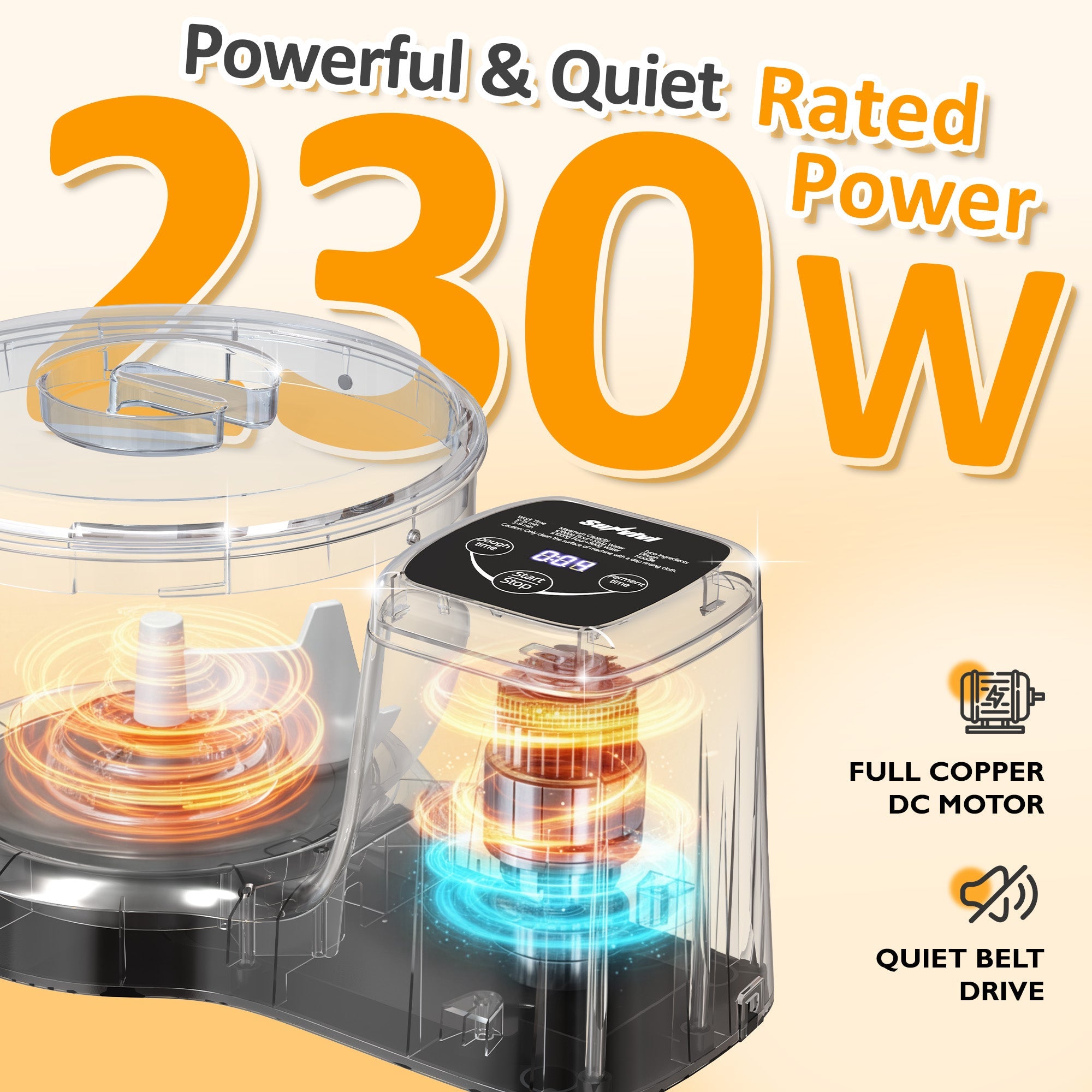 5.3QT Electric Dough Maker with Ferment Function