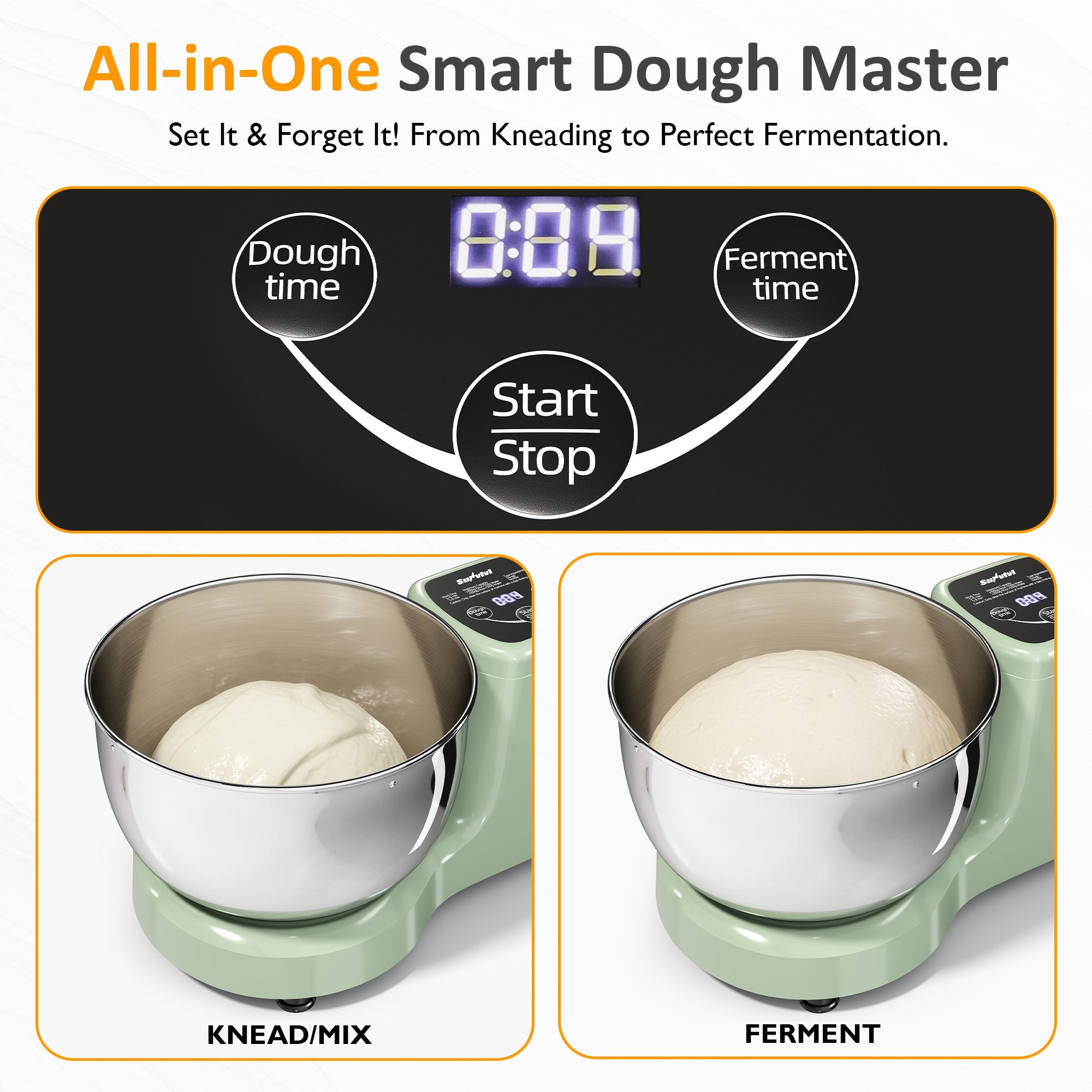 5.3QT Electric Dough Maker with Ferment Function
