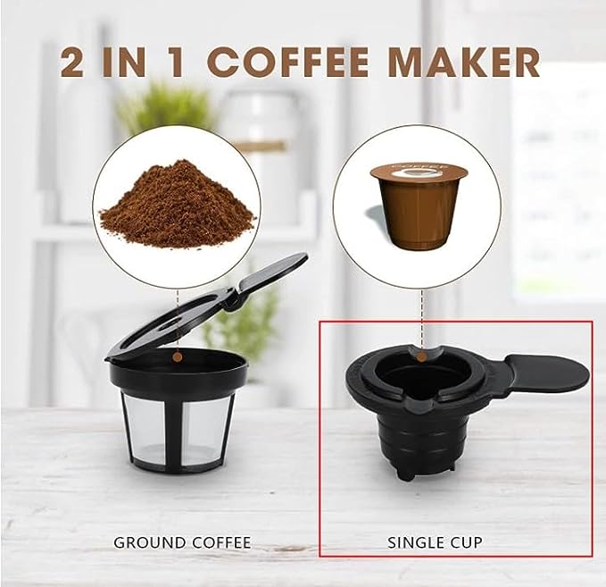 Sunvivi Reusable Capsule Cup Coffee Filters, Compatible with Sunvivi 3 in 1 Coffee Maker, KCM205