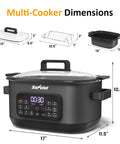 6.5QT 12-in-1 Programmable Multi Slow Cooker