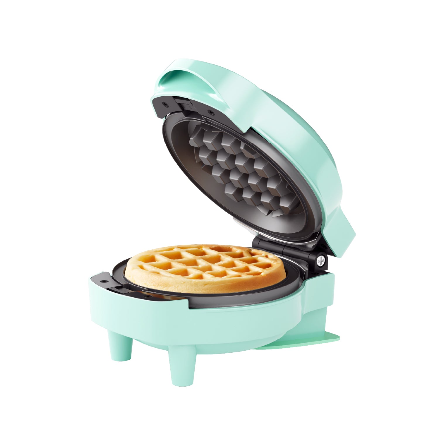 Sunvivi 4" Mini Waffle Maker: 6 in 1 Waffle Iron with 6PC Nonstick Removable Plates Set (Santa Claus, Christmas Tree, Witch & Pumpkin)