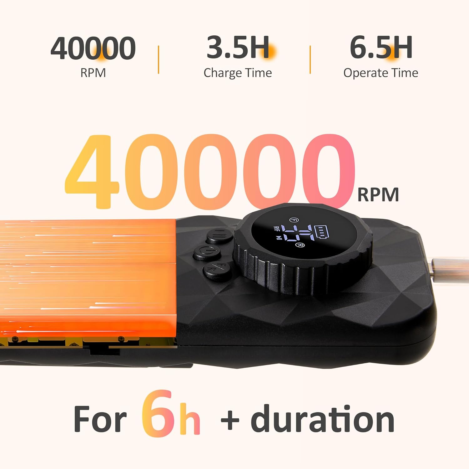 Sunvivi 40000RPM Electric Nail Drill, Rechargeable Nail File Set for Acrylic Nails Gel Polishing