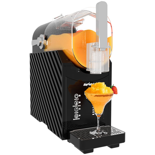 Sunvivi Slushie Machine for Home: 62oz Slushy Machine with Self-Cleaning Function, Professional Frozen Drink Maker with Frozen Juice, Slush & Milkshake, Snow Cone Machine with Hardness Control, Black