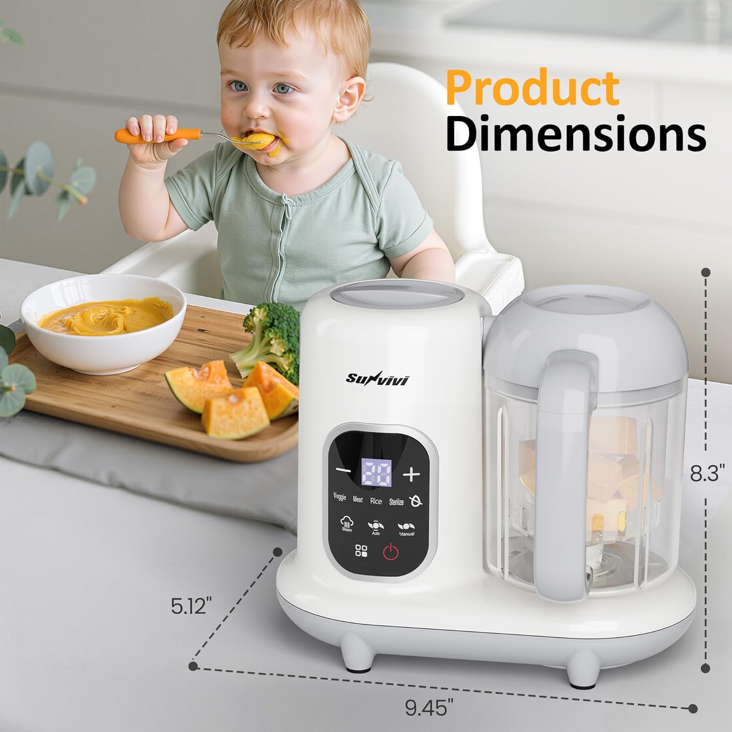 Sunvivi Baby Food Maker: All-in-one Baby Food Processor