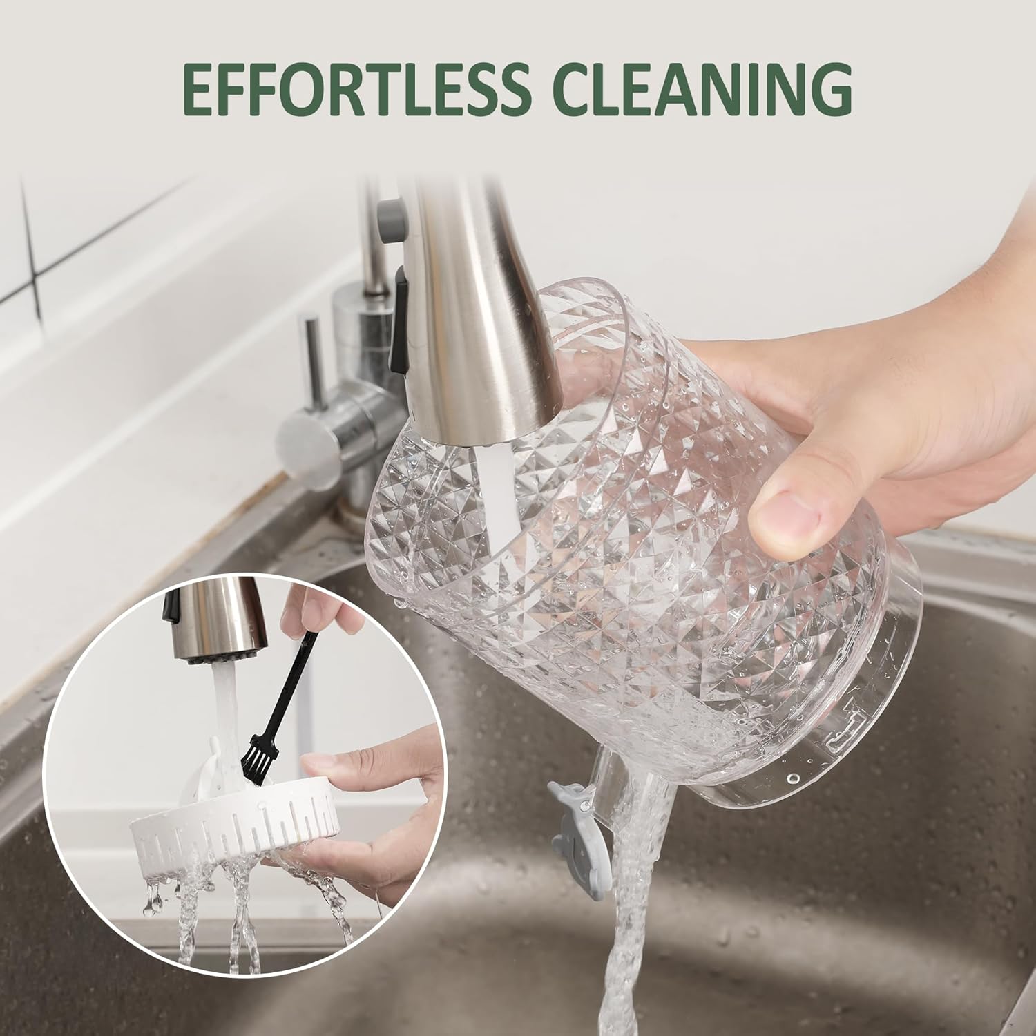 Electric Citrus Juicer, 90W Automatic Juice Squeezer with High-Speed 15,000 RPM, Ideal for Orange, Lemon, Grapefruit, and Soft Fruits, Compact and Easy to Clean, Includes Cleaning Brush